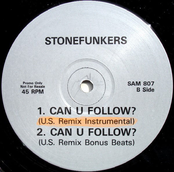 The Stonefunkers : Can U Follow? (12", Single, Promo)