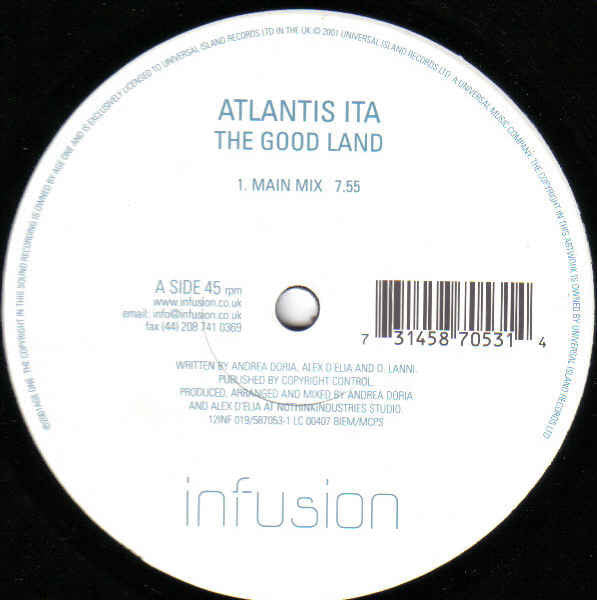 Atlantis Ita : The Good Land (12")
