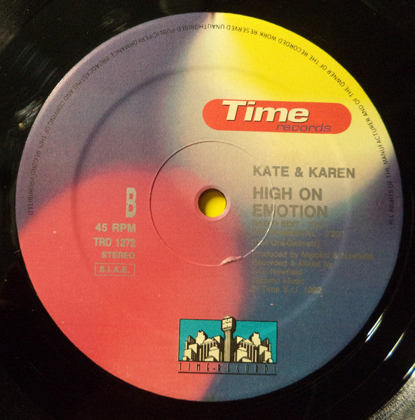 Kate & Karen : High On Emotion (12")
