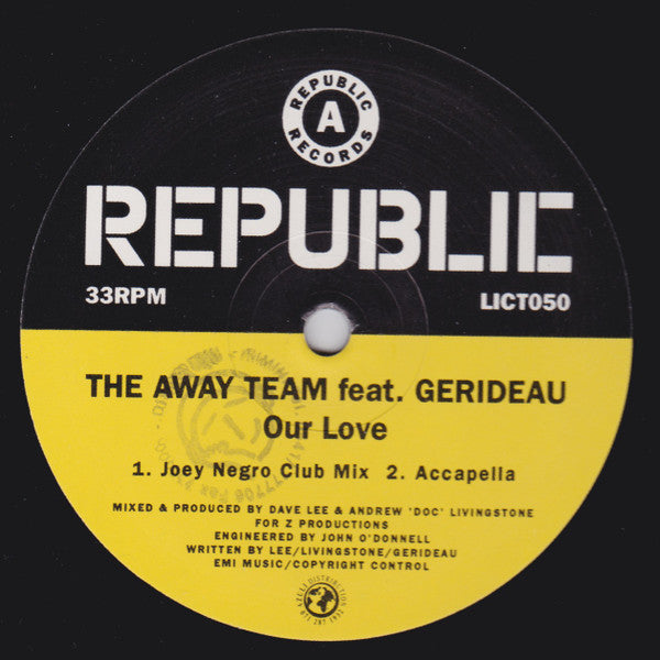 The Away Team (3) Feat. Gerideau : Our Love (12")