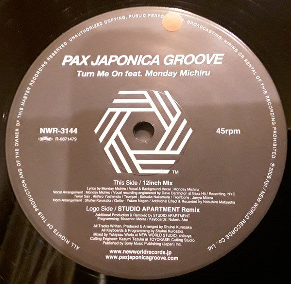 Pax Japonica Groove Featuring Monday Michiru : Turn Me On (12")