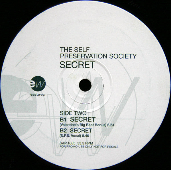The Self Preservation Society* : Secret (12", Promo)