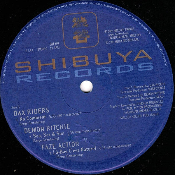 Serge Gainsbourg : I ♥ Serge - Electronica Gainsbourg (12", Smplr)