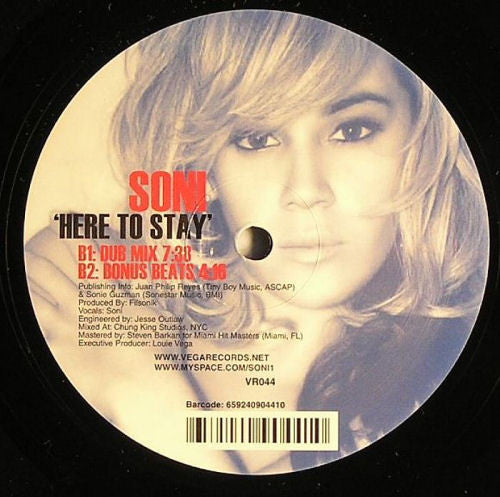 Soni (3) : Here To Stay (12")