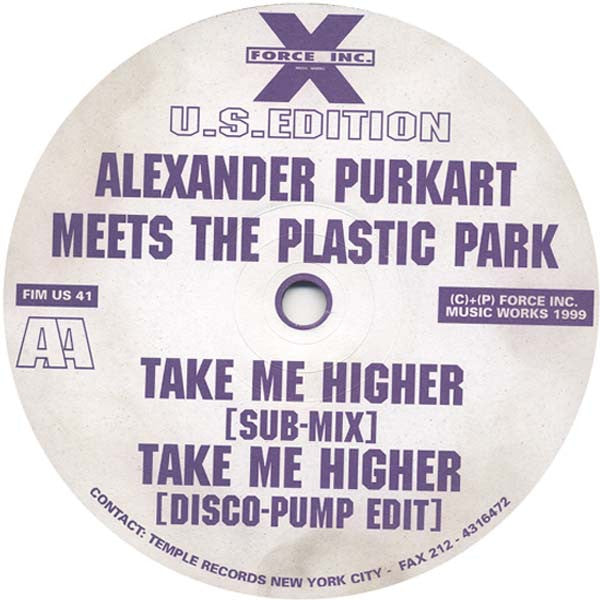 Plastic Park Meets Alexander Purkart : Take Me Higher (12")