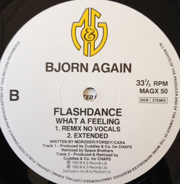 Bjorn Again : (Flashdance) What A Feeling (12", Single)