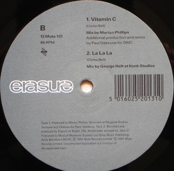 Erasure : Love To Hate You (12", Single)