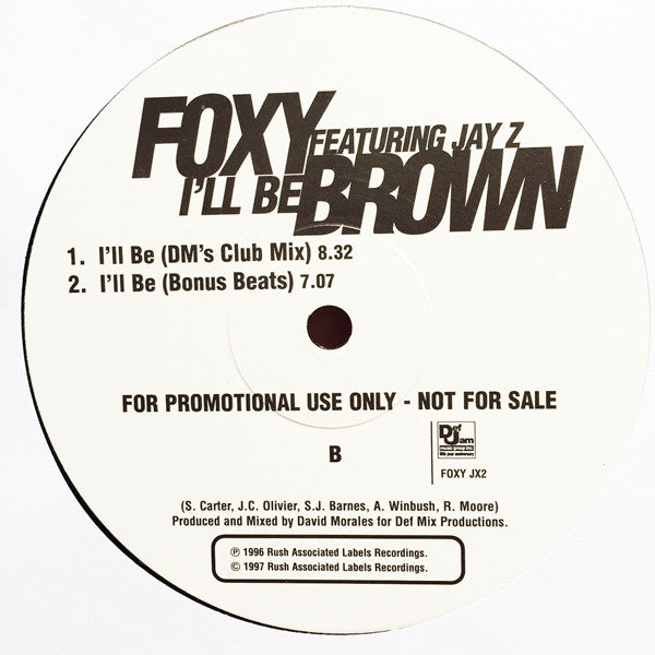 Foxy Brown Featuring Jay Z* : I'll Be (12", Promo)