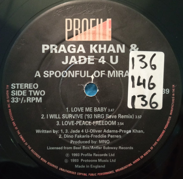 Praga Khan & Jade 4 U* : A Spoonful Of Miracle (12", EP)