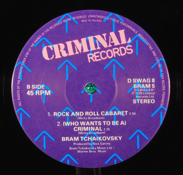 Bram Tchaikovsky : Lullaby Of Broadway (12", Maxi)