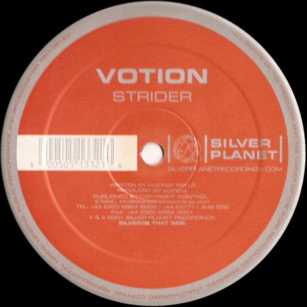 Votion : Votion / Strider (12")