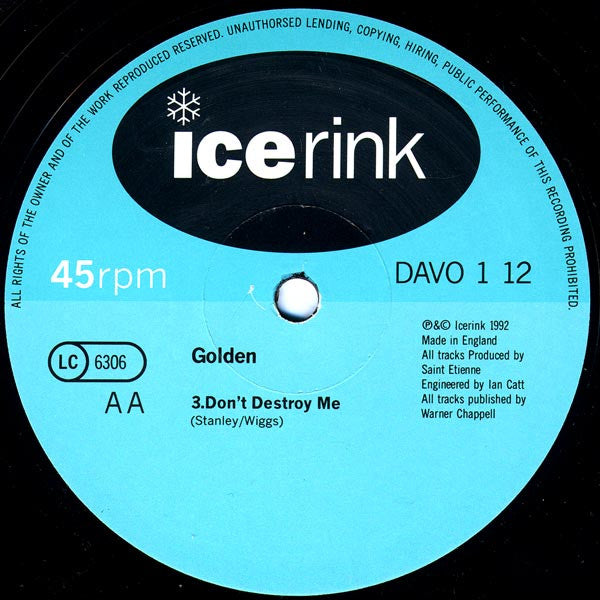 Golden (2) : Anglo American / Don't Destroy Me (12", Single)