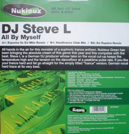 DJ Steve L : All By Myself (12")