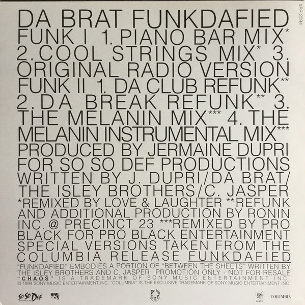 Da Brat : Funkdafied (12", Promo)