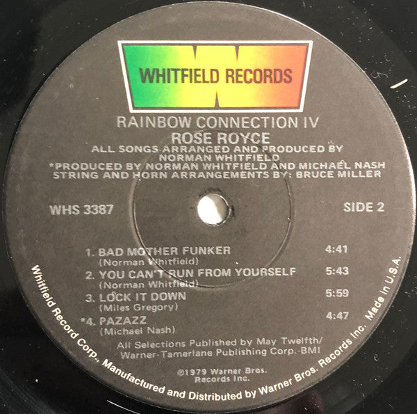 Rose Royce : Rainbow Connection IV (LP, Album, Jac)