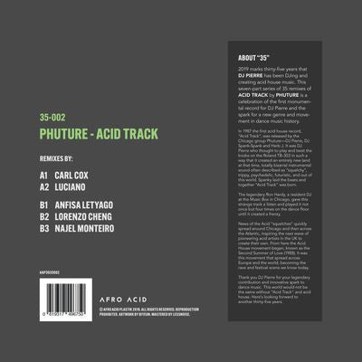 Phuture : Acid Track (35-002) (12", Ltd, Num, Gre)