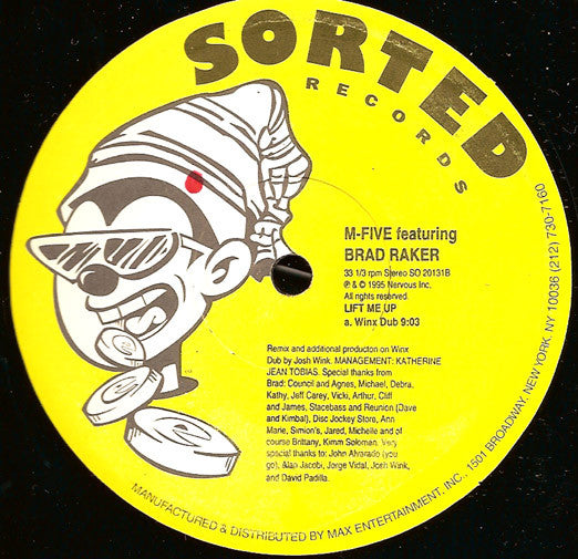M-Five Featuring Brad Raker : Lift Me Up (12")