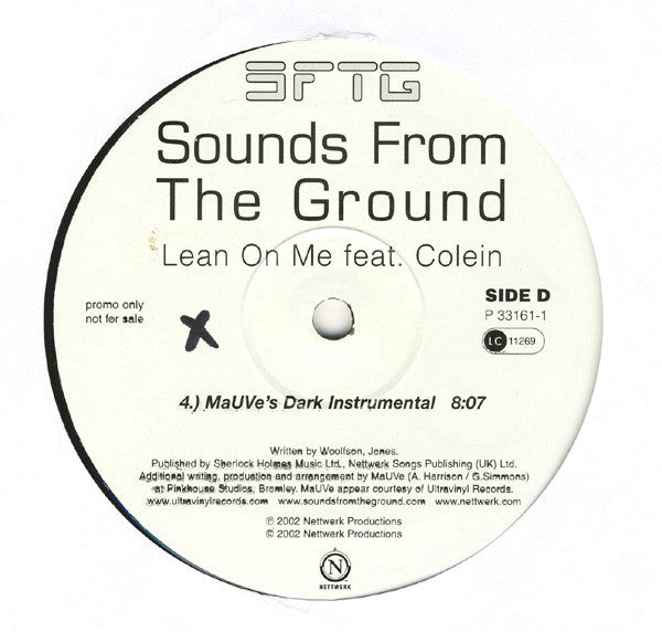Sounds From The Ground : Lean On Me (2x12", Promo)