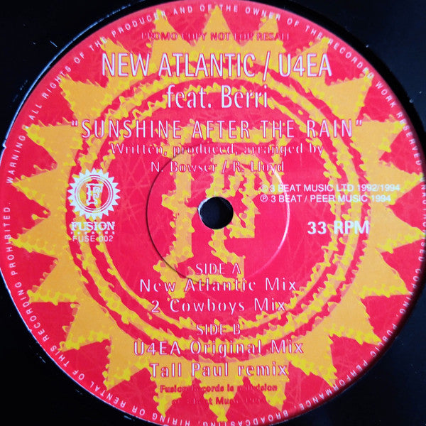 New Atlantic / U4EA (3) Feat. Berri : Sunshine After The Rain (12", Promo)