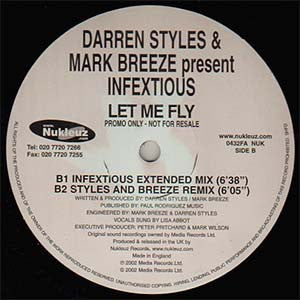Darren Styles & Mark Breeze* Present Infextious : Let Me Fly (12", Promo)