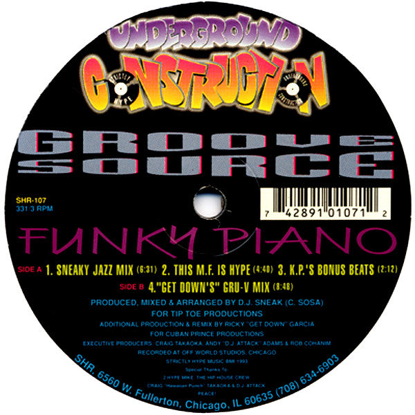 Groove Source : Funky Piano EP (12", EP)