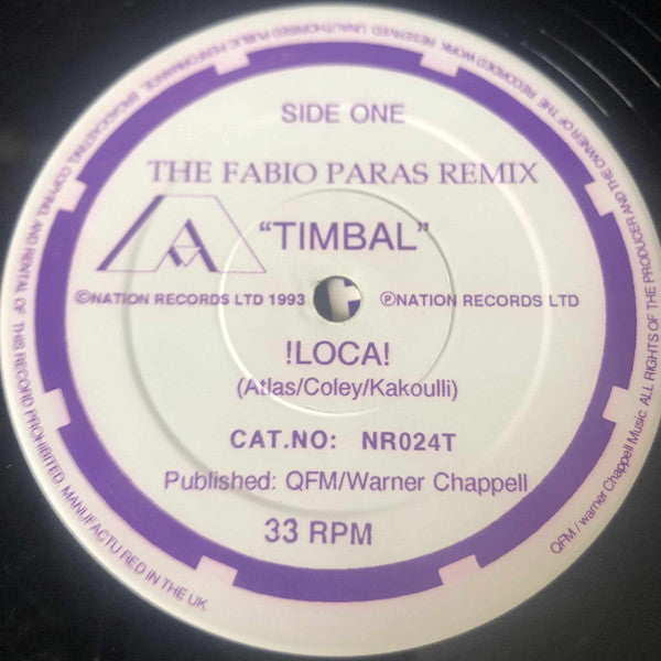 !Loca! / Jah Wobble's Invaders Of The Heart : Global Sweatbox Presents Fabio Paras & The Drum Club Remixes (12")