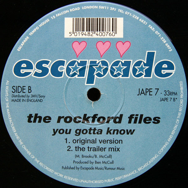 The Rockford Files : You Sexy Dancer (12", Single)