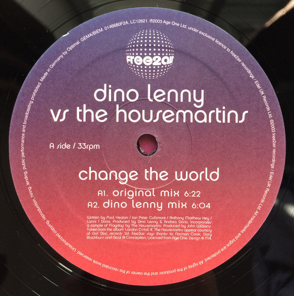 Dino Lenny Vs The Housemartins : Change The World (12", Single)