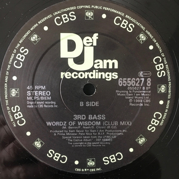 3rd Bass : The Gas Face (12")