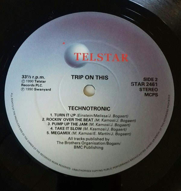 Technotronic : Trip On This (Remix Album) (LP, Album, Dam)