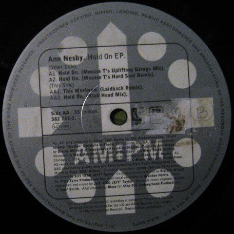 Ann Nesby : Hold On EP (12")
