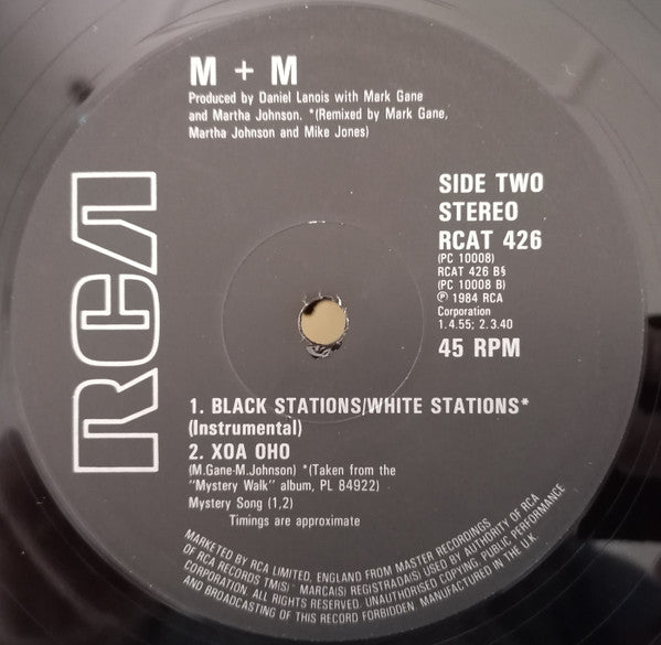M + M : Black Stations / White Stations (12", SW )
