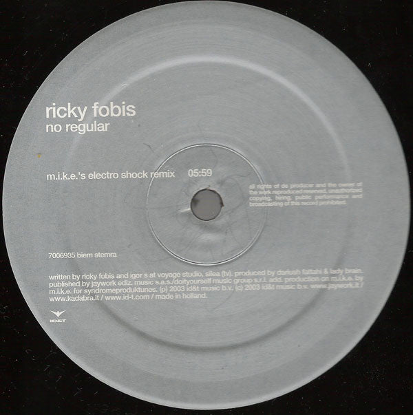 Ricky Fobis : No Regular (12")
