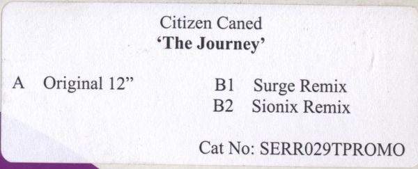 Citizen Caned : The Journey (12", Promo, W/Lbl)