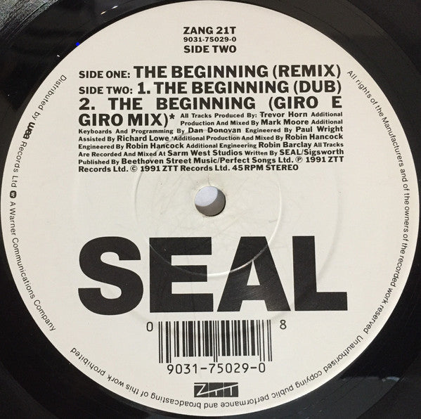 Seal : The Beginning (The Mark Moore Remix) (12", Single)