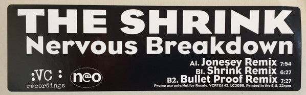 The Shrink : Nervous Breakdown (12", Promo)