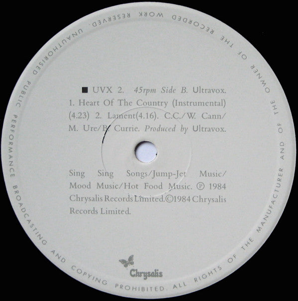 Ultravox : Lament (Extended Mix) (12", Single)