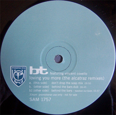 BT Featuring Vincent Covello : Loving You More (The Alcatraz Remixes) (12", Promo)