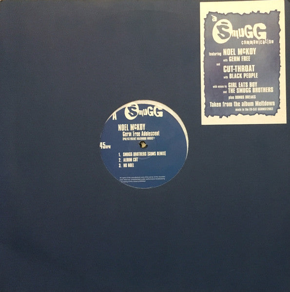 Noel McKoy / Cut-Throat (2) : Germ Free Adolescent / Black People (12")