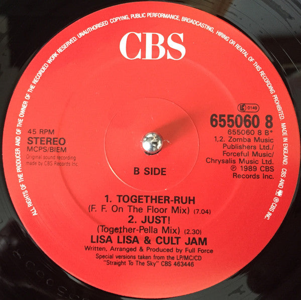 Lisa Lisa & Cult Jam : Just Git It Together (12")
