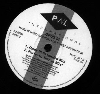 Opus III : Hand In Hand (Looking For Sweet Inspiration) (12", Single)