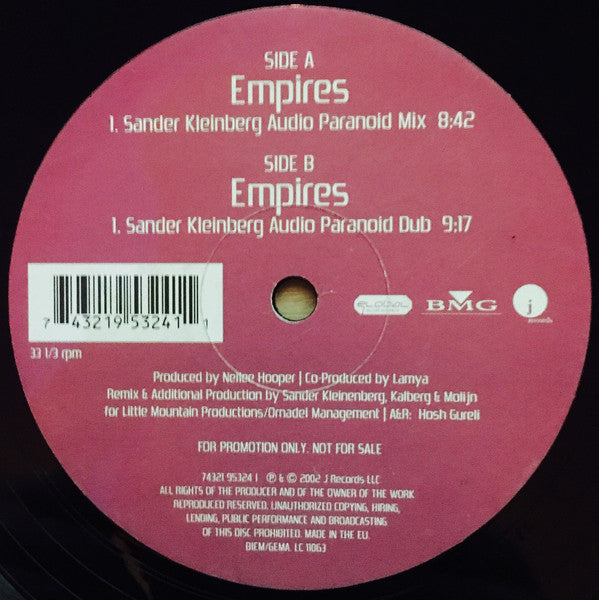 Lamya : Empires (Sander Kleinenberg Remixes) (12", Promo)