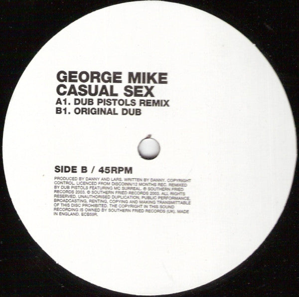 George Mike : Casual Sex / Dub Pistols Remix (12")
