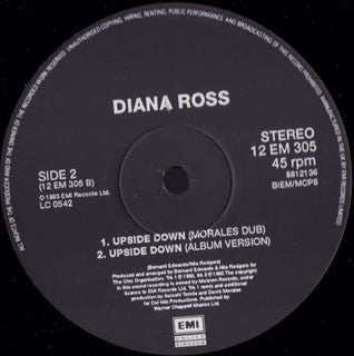Diana Ross : The Best Years Of My Life / Upside Down (12")