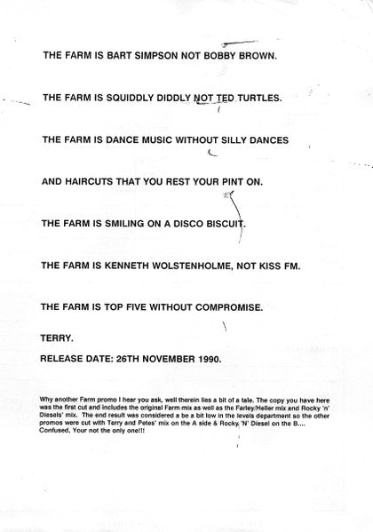 The Farm : All Together Now (Remixes) (12", Promo, W/Lbl)