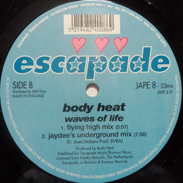 Body Heat : Waves Of Life (12")