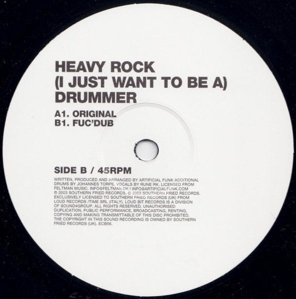 Heavy Rock : (I Just Want To Be A) Drummer (12")