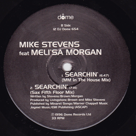 Mike Stevens Featuring Meli'sa Morgan : Searchin' (12")