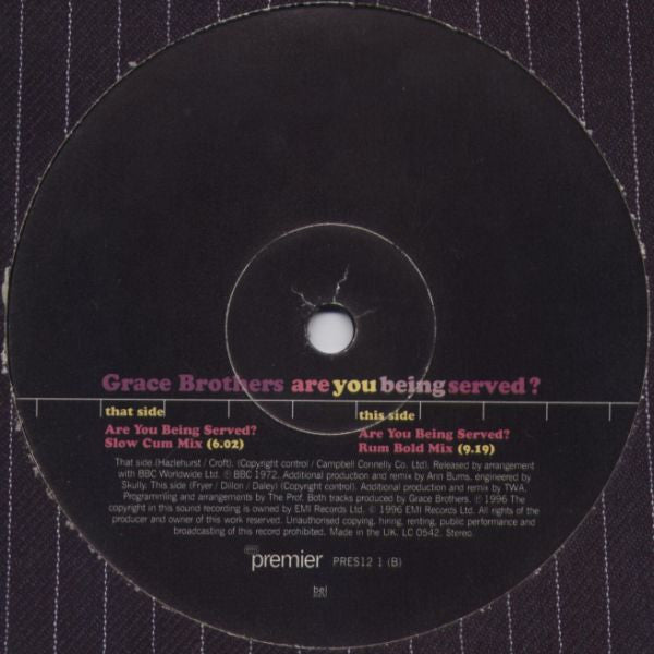 Grace Brothers : Are You Being Served? (12")
