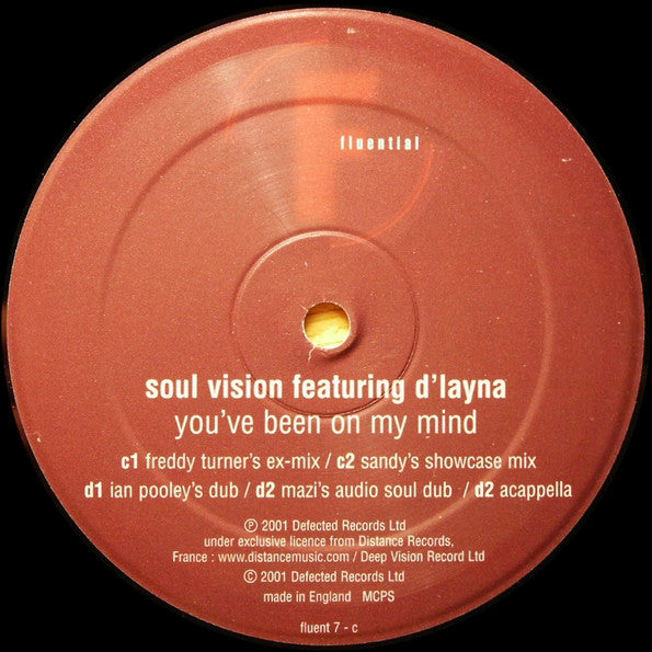 Soul Vision Featuring D'Layna : You've Been On My Mind (2x12")